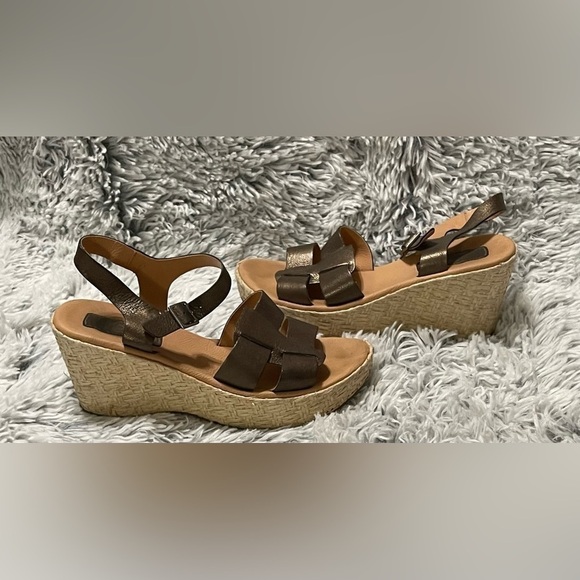 Korks Kork Ease women’s 7/38 sandals platform straw heels strappy Heels Leather - Picture 2 of 8
